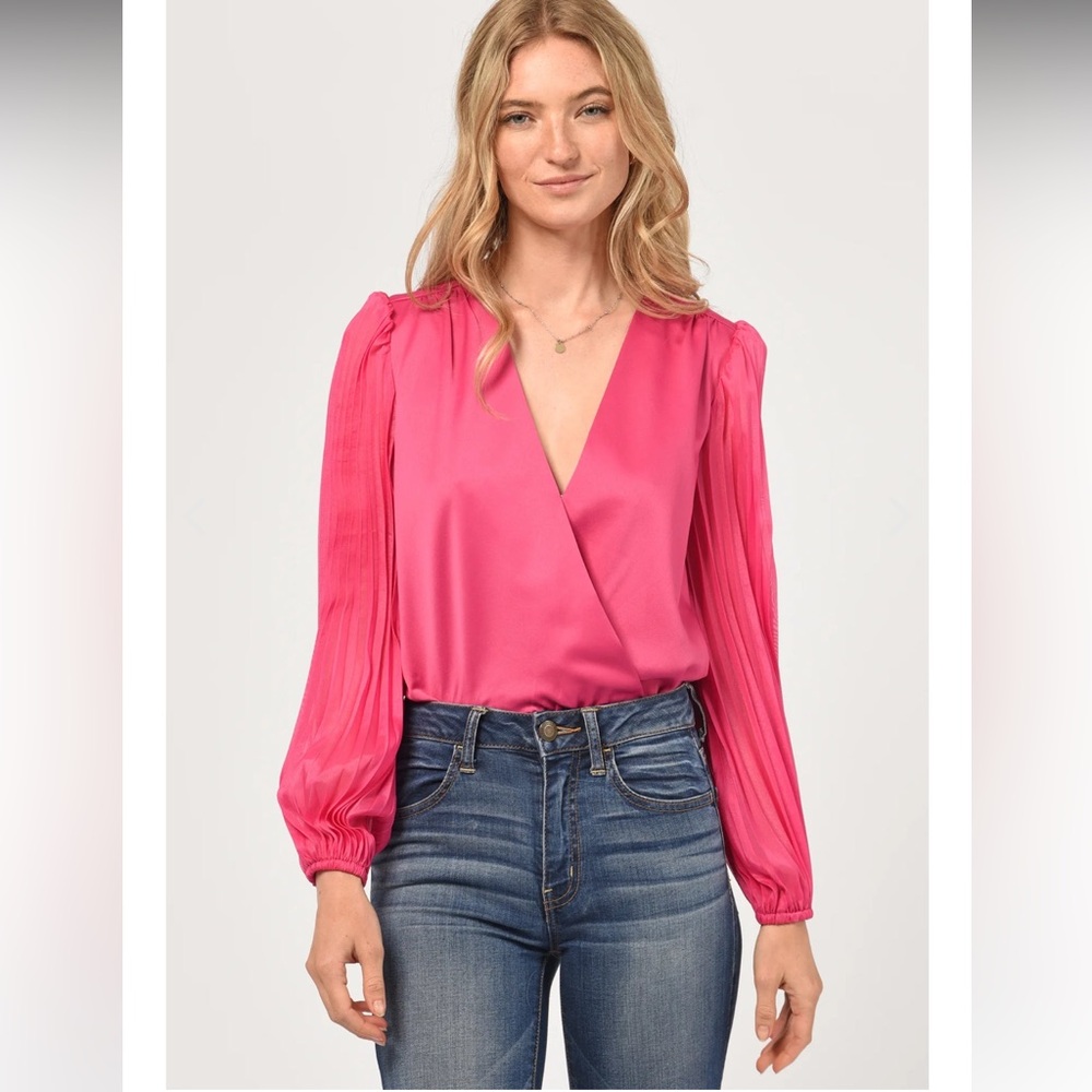 NWT Adelyn Rae Pink Bodysuit XS
